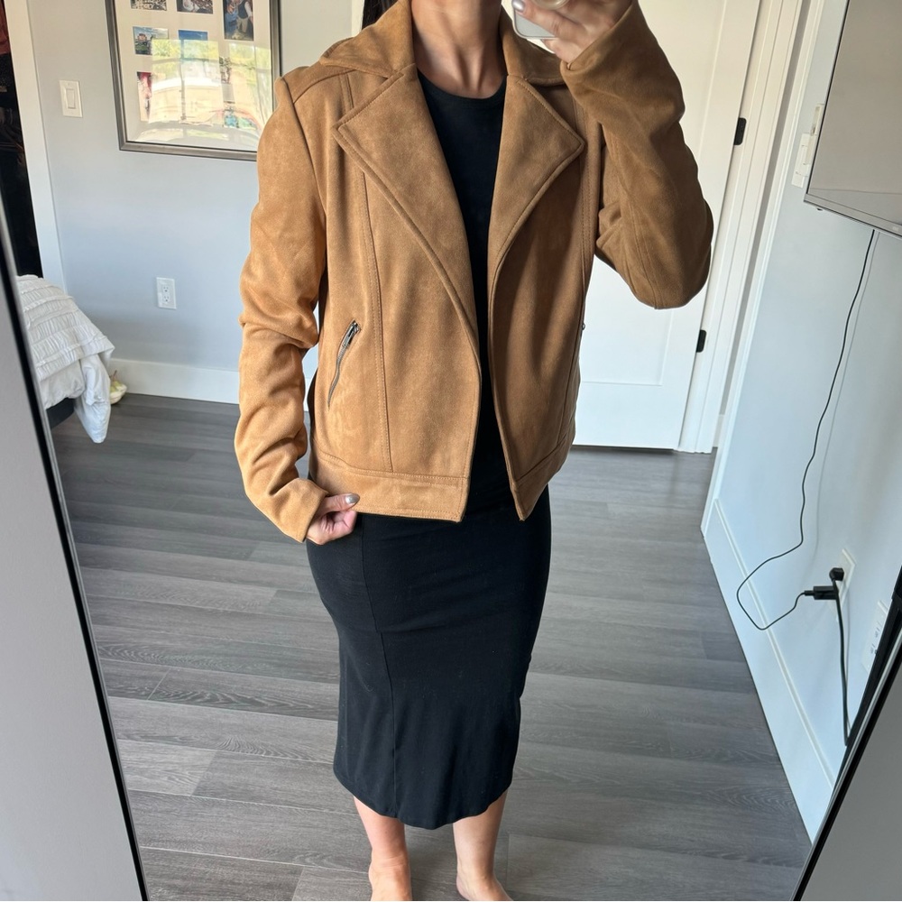 Philosophy suede moto jacket